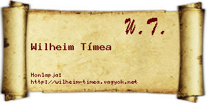 Wilheim Tímea névjegykártya