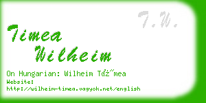 timea wilheim business card